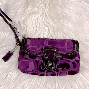 COACH Purple Wristlet